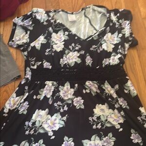 No Boundaries Black and White Floral Dress